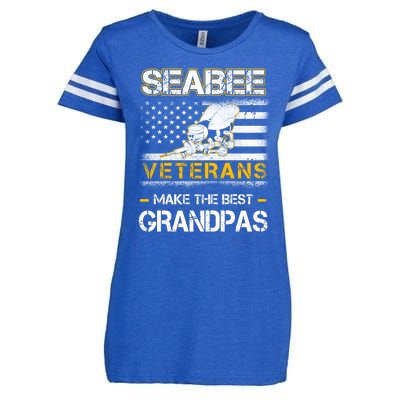 Sea Bee Veterans Make The Best Grandpas Enza Ladies Jersey Football T-Shirt