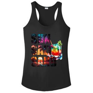 Summer Beach Vacation Palm Tree Beach Gift Ladies PosiCharge Competitor Racerback Tank