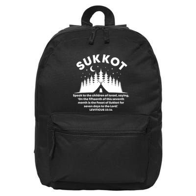 Sukkot Bible Verse Jewish Scripture Feast of Tabernacles 16 in Basic Backpack