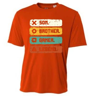 Son Brother Video Gamer Legend Gaming Cooling Performance Crew T-Shirt