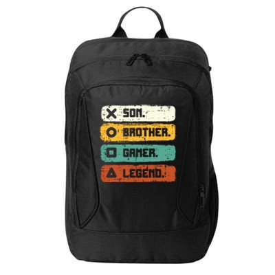 Son Brother Video Gamer Legend Gaming City Backpack