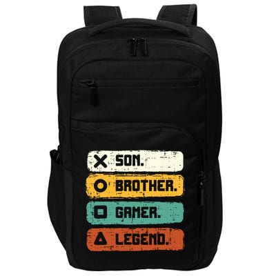 Son Brother Video Gamer Legend Gaming Impact Tech Backpack