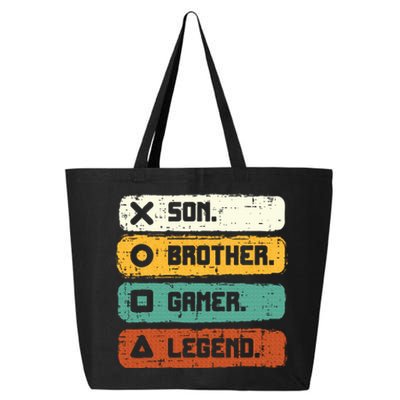 Son Brother Video Gamer Legend Gaming 25L Jumbo Tote