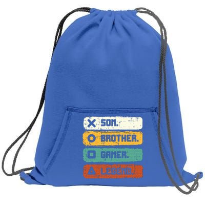 Son Brother Video Gamer Legend Gaming Sweatshirt Cinch Pack Bag