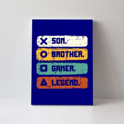 Son Brother Video Gamer Legend Gaming Canvas