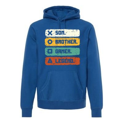 Son Brother Video Gamer Legend Gaming Premium Hoodie