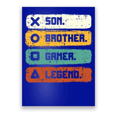 Son Brother Video Gamer Legend Gaming Poster