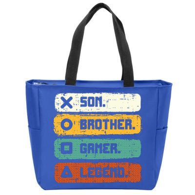 Son Brother Video Gamer Legend Gaming Zip Tote Bag