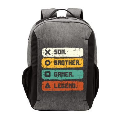 Son Brother Video Gamer Legend Gaming Vector Backpack