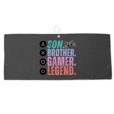 Son Brother Video Gamer Legend Gaming Gift Large Microfiber Waffle Golf Towel