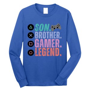 Son Brother Video Gamer Legend Gaming Gift Long Sleeve Shirt