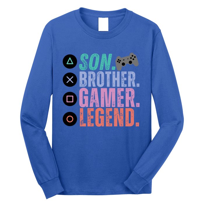 Son Brother Video Gamer Legend Gaming Gift Long Sleeve Shirt