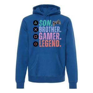 Son Brother Video Gamer Legend Gaming Gift Premium Hoodie