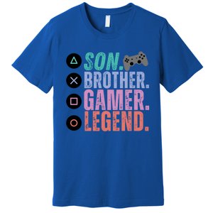 Son Brother Video Gamer Legend Gaming Gift Premium T-Shirt