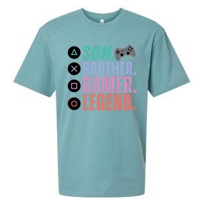 Son Brother Video Gamer Legend Gaming Gift Sueded Cloud Jersey T-Shirt