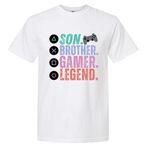 Son Brother Video Gamer Legend Gaming Gift Garment-Dyed Heavyweight T-Shirt