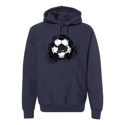 Soccer Boy Vintage Soccer Family Matching Gift Premium Hoodie