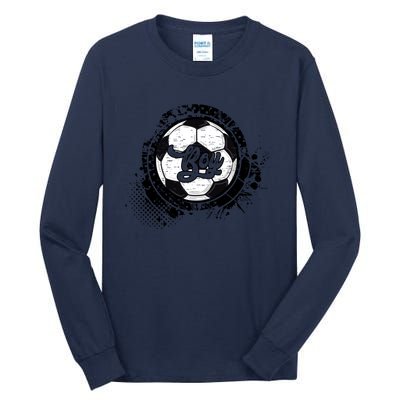 Soccer Boy Vintage Soccer Family Matching Gift Tall Long Sleeve T-Shirt