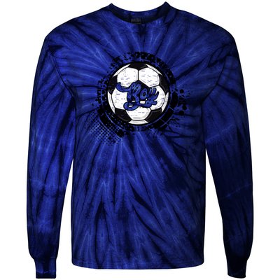 Soccer Boy Vintage Soccer Family Matching Gift Tie-Dye Long Sleeve Shirt