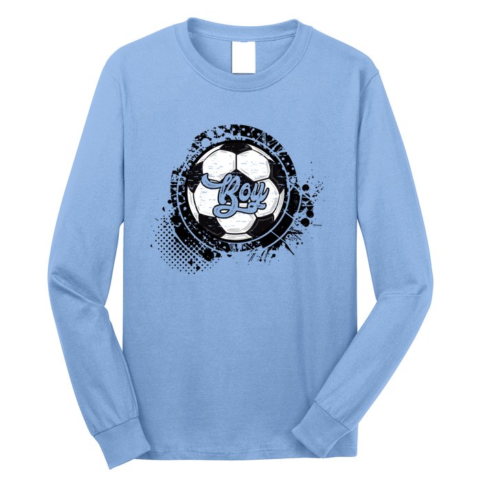 Soccer Boy Vintage Soccer Family Matching Gift Long Sleeve Shirt