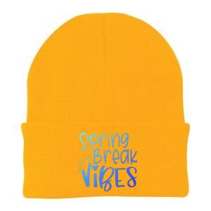 Spring Break Vibes Vacation Saying Fun In The Sun Gift Knit Cap Winter Beanie