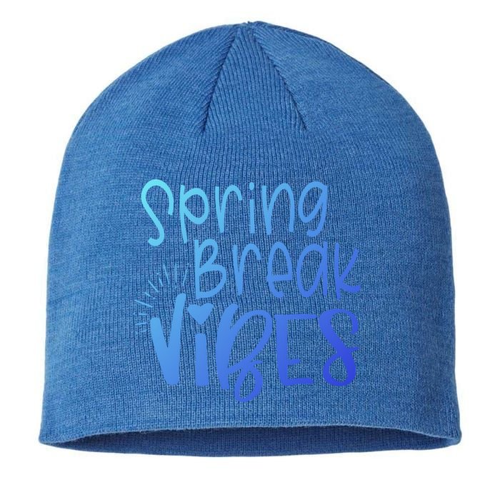 Spring Break Vibes Vacation Saying Fun In The Sun Gift Sustainable Beanie