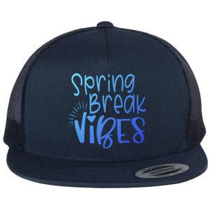 Spring Break Vibes Vacation Saying Fun In The Sun Gift Flat Bill Trucker Hat