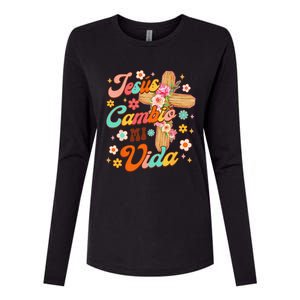 Spanish Bible Verse Christian Faith Jesus Cambio Mi Vida Womens Cotton Relaxed Long Sleeve T-Shirt