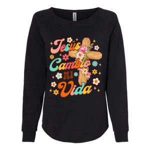 Spanish Bible Verse Christian Faith Jesus Cambio Mi Vida Womens California Wash Sweatshirt