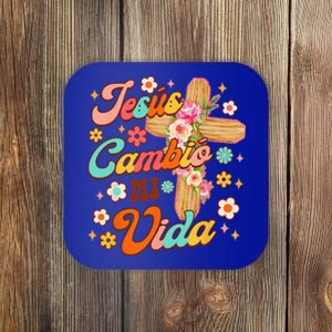 Spanish Bible Verse Christian Faith Jesus Cambio Mi Vida Coaster