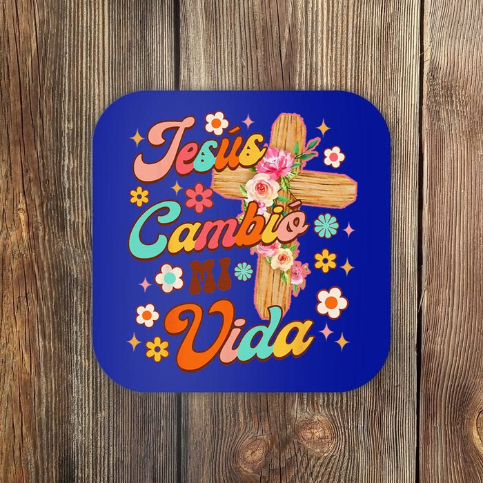 Spanish Bible Verse Christian Faith Jesus Cambio Mi Vida Coaster