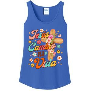 Spanish Bible Verse Christian Faith Jesus Cambio Mi Vida Ladies Essential Tank