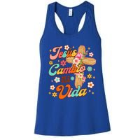 Spanish Bible Verse Christian Faith Jesus Cambio Mi Vida Women's Racerback Tank