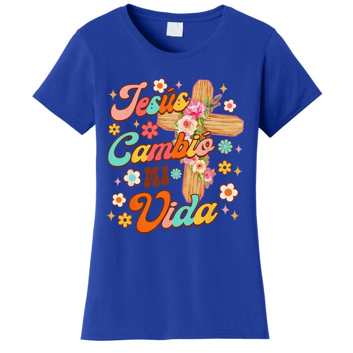 Spanish Bible Verse Christian Faith Jesus Cambio Mi Vida Women's T-Shirt