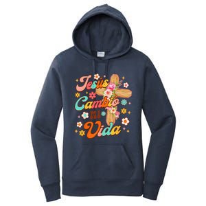 Spanish Bible Verse Christian Faith Jesus Cambio Mi Vida Women's Pullover Hoodie