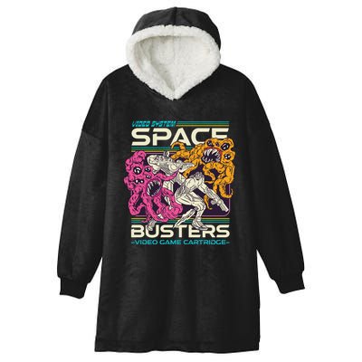 Space Busters Video Game Cartridge Hooded Wearable Blanket