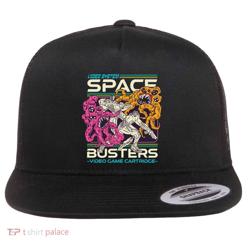 Space Busters Video Game Cartridge Flatbill Hat