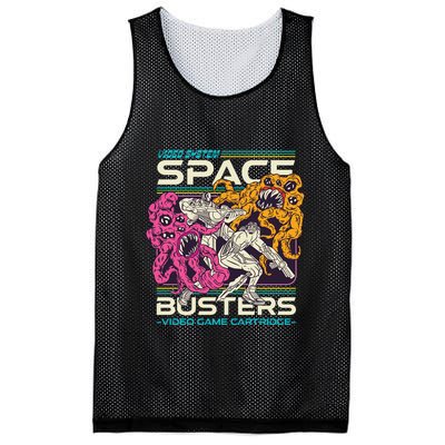 Space Busters Video Game Cartridge Mesh Reversible Basketball Jersey Tank