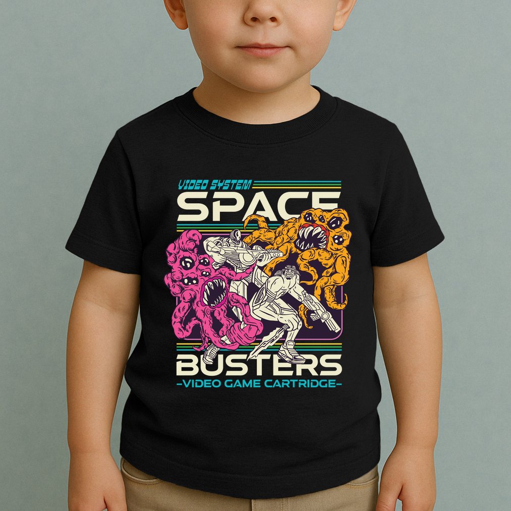 Space Busters Video Game Cartridge Toddler T-Shirt