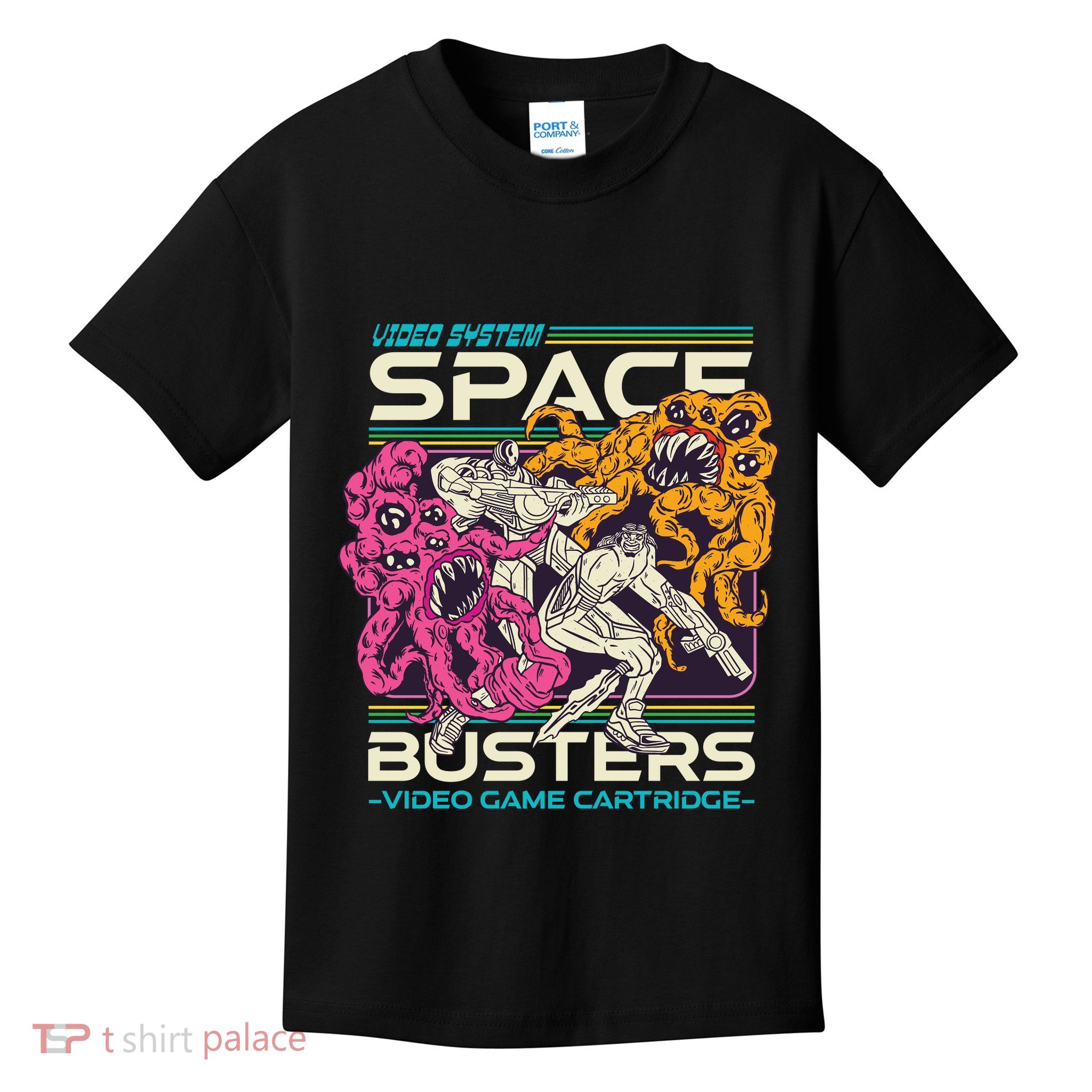 Space Busters Video Game Cartridge Kids T-Shirt