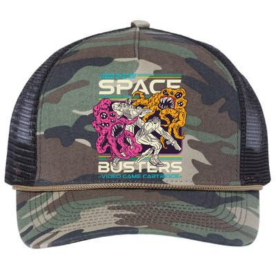 Space Busters Video Game Cartridge Retro Rope Trucker Hat Cap