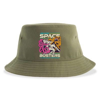 Space Busters Video Game Cartridge Sustainable Bucket Hat
