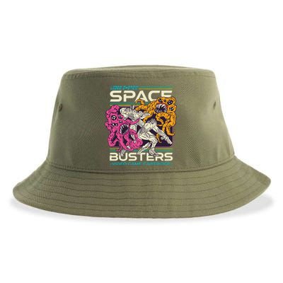 Space Busters Video Game Cartridge Sustainable Bucket Hat