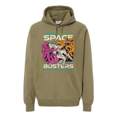 Space Busters Video Game Cartridge Premium Hoodie