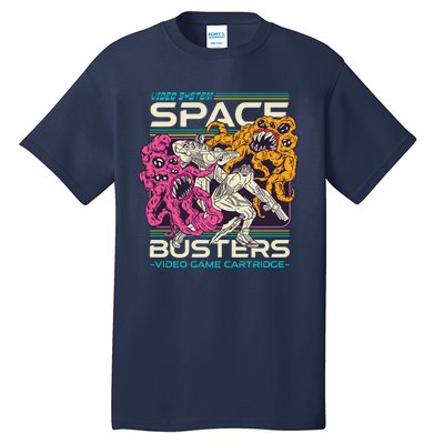 Space Busters Video Game Cartridge Tall T-Shirt