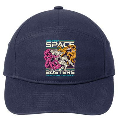 Space Busters Video Game Cartridge 7-Panel Snapback Hat