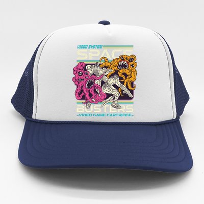 Space Busters Video Game Cartridge Trucker Hat