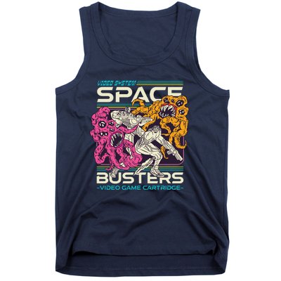 Space Busters Video Game Cartridge Tank Top