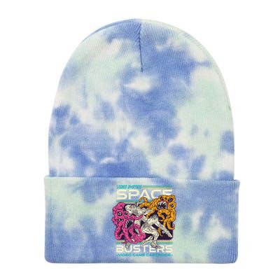 Space Busters Video Game Cartridge Tie Dye 12in Knit Beanie