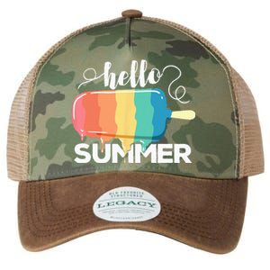 Sunny Beach Vacation Ice Cream Popsicle Hello Summer Legacy Tie Dye Trucker Hat